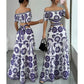 🌺 LIMITED-TIME 50% OFF! 💥 Women's Off-Shoulder Waist Cutout Daisy Printed Resort Dress – Flowy, Breezy, Tropical Chic ✨