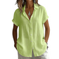 👔 LIMITED-TIME 50% OFF! 💥 Women's Summer Casual Short Sleeve Shirt – Button-Down, Roll-Up Sleeves, Breathable ✨