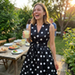 👗 LIMITED-TIME 50% OFF! 💥 Women's Polka Dot Sleeveless V-Neck Dress – Classic Print, Adjustable Tie, Versatile ✨