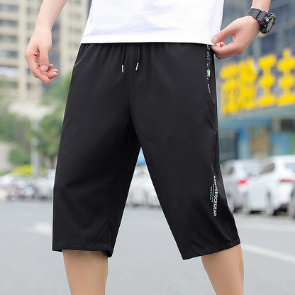 🏃 LIMITED-TIME 50% OFF! 💥 Men's Lightweight Quick Dry Athletic Cropped Pants – Ice Cooling, Stretch, Zipper Pockets ✨