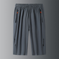 🏃 LIMITED-TIME 50% OFF! 💥 Men's Lightweight Quick Dry Athletic Cropped Pants – Ice Cooling, Stretch, Zipper Pockets ✨