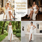 👗 LIMITED-TIME 50% OFF! 💥 Women's Sleeveless Square Neck Split Maxi Dress – 3D Texture, Thigh Slit, Bowtie Back ✨
