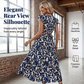 🌸 LIMITED-TIME 50% OFF! 💥 Women's Summer Ruffled Flutter Sleeve Tie Waist Floral Midi Dress – Tiered, Breathable, Elegant ✨