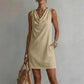 👗 LIMITED-TIME 50% OFF! 💥 Elegant Slim Fit Cowl Neck Dress – Sleeveless, Side Pockets, Versatile ✨