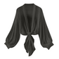 🧥 LIMITED-TIME 50% OFF! 💥 Women's Lightweight Chiffon Tie-Front Cardigan – Balloon Sleeves, Sheer, Layering ✨