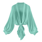 🧥 LIMITED-TIME 50% OFF! 💥 Women's Lightweight Chiffon Tie-Front Cardigan – Balloon Sleeves, Sheer, Layering ✨