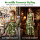 👗 LIMITED-TIME 50% OFF! 💥 Women's Halter Neck Sleeveless Printed Dress – Smocked Waist, Floral, Flowy ✨