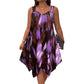 👗 LIMITED-TIME 50% OFF! 💥 Elegant Gradient Print Sleeveless Dress – Asymmetrical Hem, O-Ring Straps, Flow Fit ✨