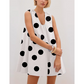 👗 LIMITED-TIME 50% OFF! 💥 Women's Sleeveless U-Neck Polka Dot Mini Dress – Pockets, A-Line, Breathable ✨