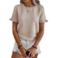 👚 LIMITED-TIME 50% OFF! 💥 Women's Elegant Ruffle Sleeve Summer Top – Round Neck, Textured, Wrinkle Resistant ✨