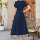 👗 LIMITED-TIME 50% OFF! 💥 Women's Casual Summer Short-Sleeve V-Neck Long Dress – Flowy, Textured, Versatile ✨