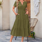 👗 LIMITED-TIME 50% OFF! 💥 Women's Casual Summer Short-Sleeve V-Neck Long Dress – Flowy, Textured, Versatile ✨