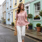 👕 LIMITED-TIME 50% OFF! 💥 Women's Casual Bohemian Hollow-Out Top – Lace Trim, Relaxed Fit, Breathable ✨