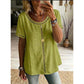 👕 LIMITED-TIME 50% OFF! 💥 Women's Casual Bohemian Hollow-Out Top – Lace Trim, Relaxed Fit, Breathable ✨