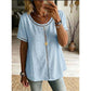 👕 LIMITED-TIME 50% OFF! 💥 Women's Casual Bohemian Hollow-Out Top – Lace Trim, Relaxed Fit, Breathable ✨