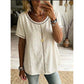 👕 LIMITED-TIME 50% OFF! 💥 Women's Casual Bohemian Hollow-Out Top – Lace Trim, Relaxed Fit, Breathable ✨