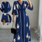 👗 LIMITED-TIME 50% OFF! 💥 Women's Elegant V-Neck Print Maxi Dress – Flutter Sleeves, Ethnic Print, Side Slits ✨