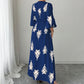 👗 LIMITED-TIME 50% OFF! 💥 Women's Elegant V-Neck Print Maxi Dress – Flutter Sleeves, Ethnic Print, Side Slits ✨