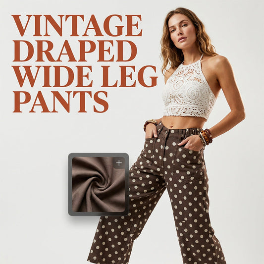 👖 LIMITED-TIME 50% OFF! 💥 Women's Casual Polka Dot Wide Leg Pants – Vintage, High Elastic Waist, Side Pockets ✨