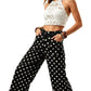 👖 LIMITED-TIME 50% OFF! 💥 Women's Casual Polka Dot Wide Leg Pants – Vintage, High Elastic Waist, Side Pockets ✨