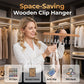 🎉 2026 Sale — Over 37,000 Sold! 👔 Multi-Clip Wooden Hanger – 10 Sturdy Clips for Ties, Belts & Scarves 🧦