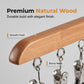 🎉 2026 Sale — Over 37,000 Sold! 👔 Multi-Clip Wooden Hanger – 10 Sturdy Clips for Ties, Belts & Scarves 🧦