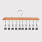 🎉 2026 Sale — Over 37,000 Sold! 👔 Multi-Clip Wooden Hanger – 10 Sturdy Clips for Ties, Belts & Scarves 🧦