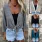 🎉 2026 Sale — Over 30,000 Sold! 💞 Women's Tie-Front Breathable Mesh Knit Top