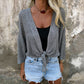 🎉 2026 Sale — Over 30,000 Sold! 💞 Women's Tie-Front Breathable Mesh Knit Top