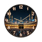 🎉 2026 Sale — Over 34,000 Sold! 🕰️ Creative Wooden Silent Wall Clock – 12-Inch Mecca Design 🌙