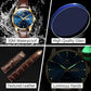 Biaotic@Men's Simple Watch with Day and Date, Stainless Steel Analog Quartz Watches for Men, Classic Luminous Hands Men's Dress Watches, Black/White/Blue Dial