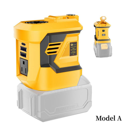 🔋 LIMITED-TIME 50% OFF! 💥 300W Portable Power Inverter – 18V Battery Converter, AC/USB/DC, Compact ✨