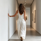 👗 LIMITED-TIME 50% OFF! 💥 Women's Stylish V-Neck Pocketed Jumpsuit – Button Front, Wide-Leg, Sleeveless ✨