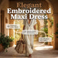 👗 LIMITED-TIME 50% OFF! 💥 Women's Deep V-Neck Flowy Maxi Dress – Embroidered, Front Pocket, Breathable ✨
