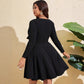 👗 LIMITED-TIME 50% OFF! 💥 Women's Plus Size Long Sleeve Knit Dress – Sweetheart Neckline, A-Line, Bow Detail ✨