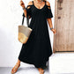 👗 LIMITED-TIME 50% OFF! 💥 Elegant V-Neck Off-Shoulder Maxi Dress – Cold Shoulder, Flowy, Versatile ✨