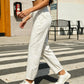 👖 LIMITED-TIME 50% OFF! 💥 Women's Relaxed Fit Tapered Cotton Pants – Drawstring Waist, Breathable, Side Pockets ✨