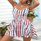 👗 LIMITED-TIME 50% OFF! 💥 Women's Sleeveless Wrap Style Striped Summer Romper – V-Neck, Drawstring Waist, Breathable ✨
