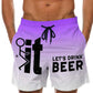 🩳 LIMITED-TIME 50% OFF! 💥 Men's 3D Graphic Printed Casual Shorts – Quick-Dry, Elastic Waist, Vibrant Print ✨
