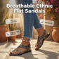 👡 LIMITED-TIME 50% OFF! 💥 Women's Ethnic Flat Slide Sandals – Toe-Ring, Breathable, Non-Slip ✨