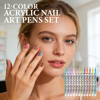💅 LIMITED-TIME 50% OFF! ✨ 12‑Color Ultra‑Fine Nail Art Pens – Quick‑Dry, Smudge‑Proof 🎨