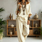 👗 LIMITED-TIME 50% OFF! 💥 Women's Off-Shoulder Top & Wide-Leg Pants 2-Piece Set – Linen Blend, Loose Fit, Versatile ✨