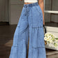 Women's High Waist Wide Leg Denim Pants