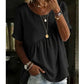 Women's Short Sleeve Tiered Tunic Top