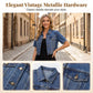 🧥 LIMITED-TIME 50% OFF! 💥 Women's Short Sleeve Cropped Denim Jacket – Crop Length, Button Down, Relaxed Fit ✨