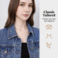 🧥 LIMITED-TIME 50% OFF! 💥 Women's Short Sleeve Cropped Denim Jacket – Crop Length, Button Down, Relaxed Fit ✨