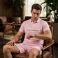 👕 LIMITED-TIME 50% OFF! ✨ Men's Summer Breathable Shirt & Shorts Set – Classic Collar, Drawstring Shorts, Coordinated 🌊