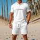 👕 LIMITED-TIME 50% OFF! ✨ Men's Summer Breathable Shirt & Shorts Set – Classic Collar, Drawstring Shorts, Coordinated 🌊