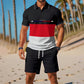 👕 LIMITED-TIME 50% OFF! ✨ Men's Summer Breathable Shirt & Shorts Set – Classic Collar, Drawstring Shorts, Coordinated 🌊