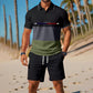 👕 LIMITED-TIME 50% OFF! ✨ Men's Summer Breathable Shirt & Shorts Set – Classic Collar, Drawstring Shorts, Coordinated 🌊